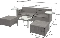 Poly-Rattan Garnitur HWC-J38, Garten-/Lounge-Set Sitzgruppe, Spun Poly Halbrundes Rattan Grau, Kissen Anthrazit -Deutschland Garten Zier Verkaufs-Shop c591a0d2d8c4650f5308379c58d8f440 1