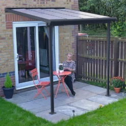 Palram-Canopia Aluminium Terrassenüberdachung Mit Doppelstegplatten "Sierra" Anthrazit 230 X 230 Cm -Deutschland Garten Zier Verkaufs-Shop c5bad066fea38c4db5683be9d3a8b12c