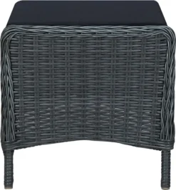 VidaXL Verstellbarer Gartensessel Mit Fußhocker Poly Rattan Dunkelgrau -Deutschland Garten Zier Verkaufs-Shop c69d0de0934493d0d28209474e9af2e6