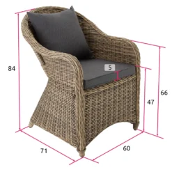 Tectake 4 Rattansessel Mit Aluminiumgestell Inkl. Sitzkissen Und Rückenkissen - Natur -Deutschland Garten Zier Verkaufs-Shop c7cf55f3008cb2d0b5456c9a7cca129a