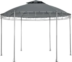 Tectake Gartenpavillon Siana Ø 3.5m - Anthrazit -Deutschland Garten Zier Verkaufs-Shop c7f1d857aec8ec7c0b00ff899fdfca4a