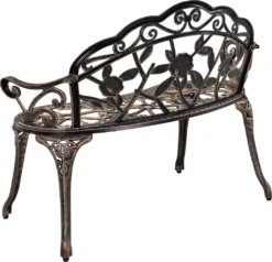 [casa.pro] Gartenbank 2-Sitzer Gusseisen Bronze Parkbank Wetterfest Antik Eisenbank Sitzbank Rund -Deutschland Garten Zier Verkaufs-Shop c81b0bb346b9a0754751eb27de5fa242