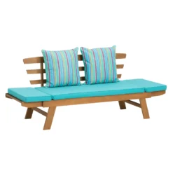 Greemotion Multifunktionsbank Tobago Aus Akazie - Natur, Blau -Deutschland Garten Zier Verkaufs-Shop c8651a26439664f53cc2cda4a47c3f4a