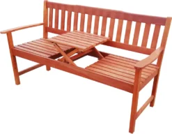 KMH® 3-sitzerEukalyptus Gartenbank Mit Integr. Tisch -Deutschland Garten Zier Verkaufs-Shop c89bc1c5f9b04c7d59a904cc4c9a7275