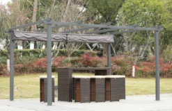 Angel Living Pergola Aus Aluminium In Anthrazit, Dachrohre Aus Stahl, Verstellbares Dach Aus Polyester (3x4m, Grau) -Deutschland Garten Zier Verkaufs-Shop c8c2087ab3c3f331e04ed33b9e7fa5a9