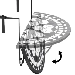 Deuba Balkonhängetisch Klapptisch Mosaik Balkontisch Klappbar Hängetisch Mosaiktisch Gartenmöbel, Model:Oriental -Deutschland Garten Zier Verkaufs-Shop c9e0f5aa03b68b997a634149709dcbb2