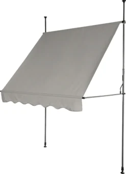 SVITA Klemmmarkise 300x120cm 280g/m² Balkonmarkise Sonnenschutz Markise Hellgrau Grau