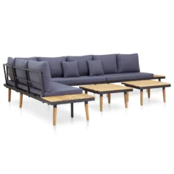 VidaXL Garten-Lounge-Set 7-Sitzer Mit Kissen Massivholz Akazie -Deutschland Garten Zier Verkaufs-Shop ca0d38165453c9987ddcf7dd30e92728