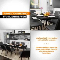 Jago® Klapptisch - 183 Cm Lang, Für 8 Personen, Klappbar, Tragbar, Platzsparend, Outdoor/Indoor, Für Garten, Camping, Bis 150 Kg, Schwarz - Buffettisch, Campingtisch, Koffertisch, Gartentisch -Deutschland Garten Zier Verkaufs-Shop ca3c0ba67779345635a05e9510bd22b4