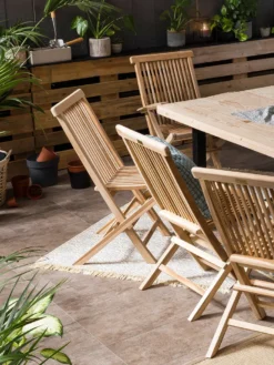 Möbilia Gartenstuhl 2er-Set Aus Teak Holz | Klappbar | B 47 X T 57 X H 89 Cm | Natur | 11020003 | Serie GARTEN -Deutschland Garten Zier Verkaufs-Shop ca90878abea4110b554eccaa86b76b97