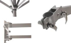 ACAZA Sonnenschirm 250 Cm Rund Mit Wand Halterung Ohne Schirmständer Für Balkon Oder Terrasse, Marktschirm Gartenschirm Terrassenschirm, Knickbar Mit Windauslass, Grau -Deutschland Garten Zier Verkaufs-Shop ca9d4ffe4ae35ed312b1b6410e3301f4