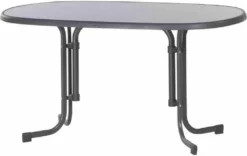 SIEGER Gartentisch / Klapptisch 140x90cm Stahl Grau / Mecalit Anthrazi -Deutschland Garten Zier Verkaufs-Shop cafa3b908e80a3384882e230bb7664cd