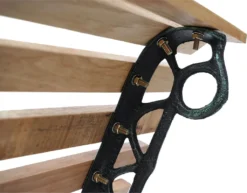 Gartenbank HWC-F97, Sitzbank Parkbank Holzbank, 3-Sitzer Gusseisen Holz 160cm 26kg Hellbraun -Deutschland Garten Zier Verkaufs-Shop cafff635dd8c2d66d2dd77af039c4fb6