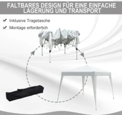 Outsunny Faltpavillon Pavillon Faltzelt Partyzelt Inkl. Tragetasche 3x3m Stahl (Weiß) 11 Outsunny Faltpavillon Pavillon Faltzelt Partyzelt Inkl. Tragetasche 3x3m Stahl (Weiß) -Deutschland Garten Zier Verkaufs-Shop cbe978bc9efba2ff7bbc613138511c38