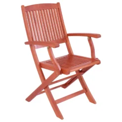 2x Garden Pleasure Klapparmstuhl Stockholm Eukalyptus Holz Garten Stuhl Stühle