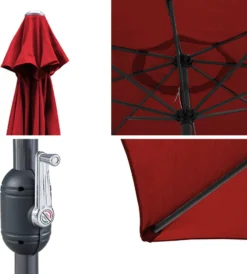 Wolketon 2.7m-3.5m Sonnenschirm Marktschirm Mit Handkurbel UV40+ Outdoor-Schirm Terrassen Gartenschirm,Rot,2.7m -Deutschland Garten Zier Verkaufs-Shop cf0dd3de3cec5a39627748bafc27d8ab