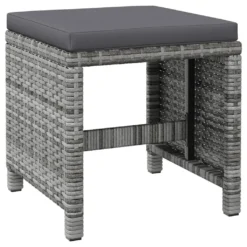 VidaXL 4-tlg. Gartenstuhl Und Hocker Set Poly Rattan Grau -Deutschland Garten Zier Verkaufs-Shop cf695e1760629c4bc7cbabfe3a8b5d53