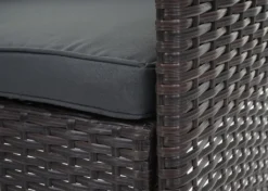 Poly-Rattan Garnitur HWC-F55, Balkon-/Garten-/Lounge-Set Sofa Sitzgruppe Braun, Kissen Dunkelgrau -Deutschland Garten Zier Verkaufs-Shop d005912b18fbe8e313de34a0c454f2f0