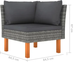 VidaXL 4-tlg. Garten-Lounge-Set Mit Kissen Poly Rattan Grau -Deutschland Garten Zier Verkaufs-Shop d03c74150141084eaa40d5ad8f29e09c