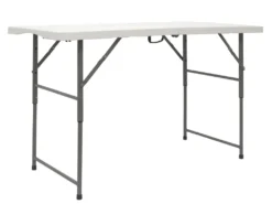 Garten Klapptisch - 120 X 60 Cm Höhenverstellbar - Camping Gartentisch Klappbar