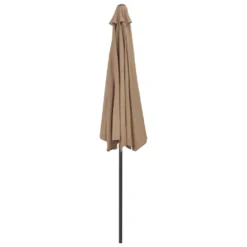 VidaXL Balkon-Sonnenschirm Mit Alu-Mast Taupe 300×150 Cm Halbrund -Deutschland Garten Zier Verkaufs-Shop d0607cbc68bdf65ebdeec7dc34a85e15