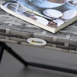 Outsunny Polyrattan Beistelltisch Gartentisch Klappbar Couchtisch Gartenmöbel Falttisch Metall Grau 40 X 40 X 40 Cm -Deutschland Garten Zier Verkaufs-Shop d06f6c2444da0c3e59536b3ff76ab1ff