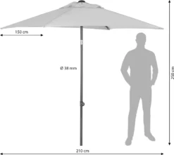 Dehner Sonnenschirm Andros, Ca. 250 X 210 X 150 Cm, Aluminium/Polyester, Blau -Deutschland Garten Zier Verkaufs-Shop d11ce7e9f131844bc2ec62de0e32d5ee