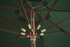 Sonnenschirm Runder Balkonschirm Grün 300 Cm Als Hochwertiger Schattenspender Gartenschirm Aus Holz Mit Windauslass & UPF 50+ -Deutschland Garten Zier Verkaufs-Shop d30523a27323a7bdced36d1d7783a50b