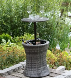 Garden Pleasure Tisch MUMBAI Mit Getränkekühler Ø45cm Stahl Und Kunststoff Grau - Sommerparty Im Garten -Deutschland Garten Zier Verkaufs-Shop d3439fc6f457356eb3caef03b8a4fe5a