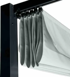 Pavillon Sky, 300x400cm, Gestell Aus Aluminium/Stahl, Pulverbschichtet In Anthrazit, Dach Aus Polyester 200g In Grau, Zerlegt Im Karton Verpackt -Deutschland Garten Zier Verkaufs-Shop d3593953bdd5bba711c682ee62c3ffb5