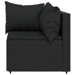 VidaXL Garten-Ecksofa Mit Kissen Schwarz Poly Rattan -Deutschland Garten Zier Verkaufs-Shop d37eb3a2f9f1fd8a2972b32e085b9581