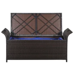 VidaXL Truhenbank Mit Polster 138 Cm Poly Rattan Braun -Deutschland Garten Zier Verkaufs-Shop d38c5147970b1309c6bf542ed4589489