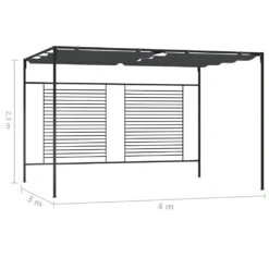 VidaXL Pavillon Mit Ausziehbarem Dach 4x3x2,3 M Anthrazit 180 G/m² -Deutschland Garten Zier Verkaufs-Shop d4f5e77b0b11024159ce7448af14c4a6