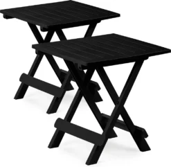 Klapptisch Beistelltisch Klappbar 50x45x43 Cm Balkontisch Campingtisch Gartentisch Kunststoff, Farbe:2x Schwarz -Deutschland Garten Zier Verkaufs-Shop d4f67f1d43ff7f78cb0e0f70cca82197