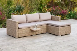 Merxx Gartenlounge Veneto Stahl, Kunststoffgeflecht Natur 215 Cm X 140 Cm X 56 Cm -Deutschland Garten Zier Verkaufs-Shop d56e5b30efbd240cb7c89e49a3bcf771