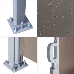 EINFEBEN Doppel Seitenmarkise Markisen Wandmarkise 160x600cm Ausziehbar Garten Sichtschutz Braun -Deutschland Garten Zier Verkaufs-Shop d5f031210b1ffa4286f60b3d04f23e2a