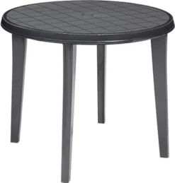 Gartentisch Lisa Kunststoff Graphit Ø90cm