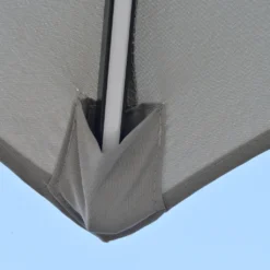 HOMCOM Outsunny Ampelschirm Ø295 Cm LED Solar Sonnenschirm Wasserabweisend Alu Hellgrau -Deutschland Garten Zier Verkaufs-Shop d6a097190e458907a5b8366ace82f54b