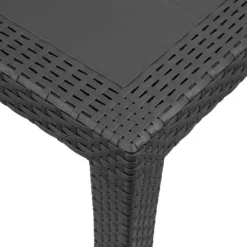 Gartentisch Kunststoff King Rattan-Look 79x79cm / Schwarz -Deutschland Garten Zier Verkaufs-Shop d7973ab66cb55c7784ec366eaa27f6dd