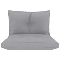 VidaXL Palettensofa-Auflagen 2 Stk. Grau Stoff
