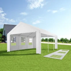 Tectake Garten Pavillon 6x4m Mit 4 Seitenteilen - Weiß -Deutschland Garten Zier Verkaufs-Shop d83fed8ad09d4b1c73011b9d699a6346