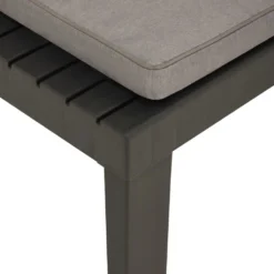 VidaXL Garten-Lounge-Stuhl Mit Auflage Kunststoff Grau -Deutschland Garten Zier Verkaufs-Shop d84713a86afdcaf69fecdf1e5d30d6bf