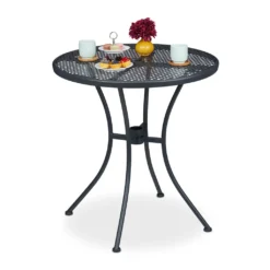 Relaxdays Gartentisch Mit Schirmloch