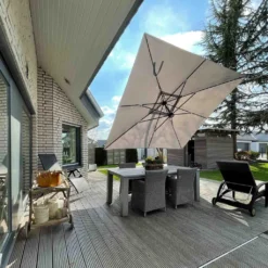 Sonnenschirm Sun 350 | Maße: 3,5 X 3,5 M | Ampelschirm | 12m² Schatten, Gastroschirm, LED -Deutschland Garten Zier Verkaufs-Shop d97d4e66d32b7db0ae67d19b9d959cf7
