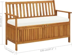 VidaXL Garten Aufbewahrungsbank Akazienholz Massiv 120 X 63 X 84 Cm -Deutschland Garten Zier Verkaufs-Shop d9a08b109b5cc5c7e177054cbf3c9e04