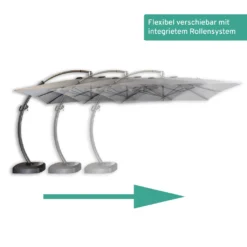 Sonnenschirm Sun 350 | Maße: 3,5 X 3,5 M | Ampelschirm | 12m² Schatten, Gastroschirm, LED -Deutschland Garten Zier Verkaufs-Shop d9f9a8d7563cb276f74dd9e6e242d3e9