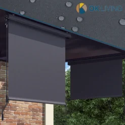 OK-Living Senkrechtmarkise Sonnenschutzrollo Seitenmarkise Anthrazit 250x140 Cm -Deutschland Garten Zier Verkaufs-Shop dafb1d7d616555530e018a6417fffc52