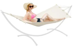 Outdoor Stabhängematte 190x80cm Garten Hängematte Mit Stange Bis 100kg Beige -Deutschland Garten Zier Verkaufs-Shop dba67b17c0892c627966ebd810f078aa