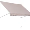 Outsunny Markise Klemmmarkise Sonnenschutz Faltarm Handkurbel Balkon Alu Beige 300 X 150cm