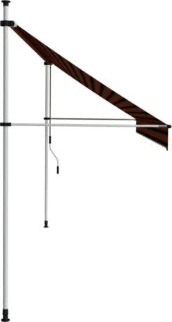 VidaXL Einziehbare Markise Handbetrieben 400 Cm Orange Und Braun -Deutschland Garten Zier Verkaufs-Shop dcfdf8c3b12ffb4af697a2e759c42031